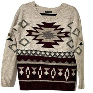American Eagle Outfitters Size XS Wool Blend Native American Print Sweater